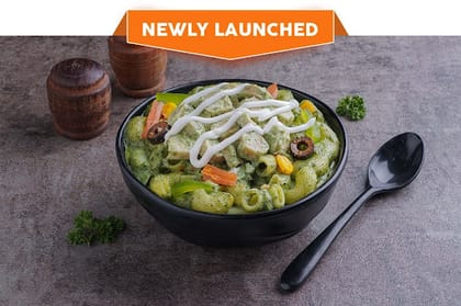 Pesto Mac N Cheese Pasta Bowl With Sausages