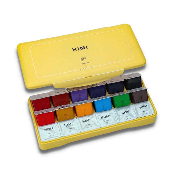 Himi Gouache Paint Set Of 30X18Ml Shades (Choose Colour)-YELLOW