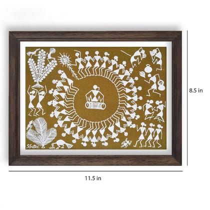 warli painting-art of traditional folk dance (mehendi)