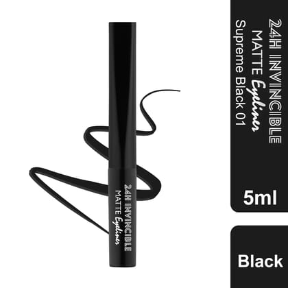 Rebellion 24H Invincible Eyeliner-Matte Black - Supreme Black 01