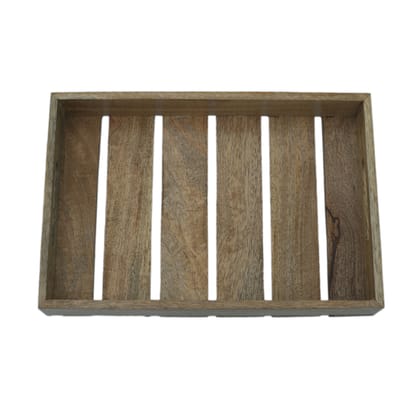 Wooden Serving Tray | Made with Mango wood | Multipurpose-Pack of 1