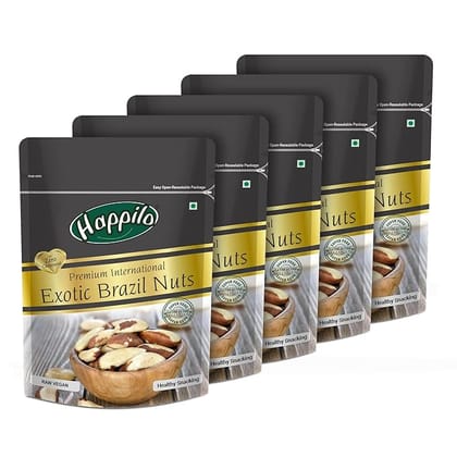 Happilo Premium International Exotic Brazil Nuts | Happilo 150g (Pack of 5)