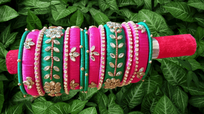 Bangles( Green and Pink Colour)