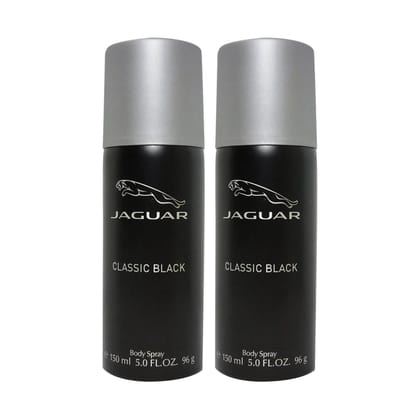 Jaguar Classic Black Deodorant Spray 150ml (Pack of 2)