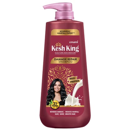 Kesh King Ayurvedic Herbs Damage Repair Shampoo for Dry and Frizzy Hair 1L-Kesh King Ayurvedic Herbs Damage Repair Shampoo for Dry and Frizzy Hair (1L) - Default Title