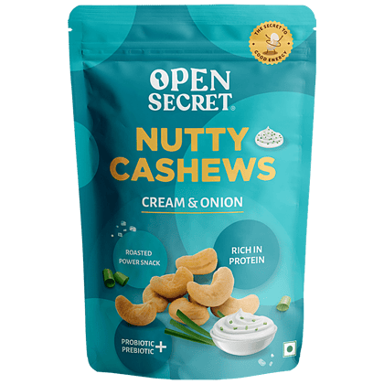 Open Secret Nutty Cashews- Cream & Onion, 135 gm