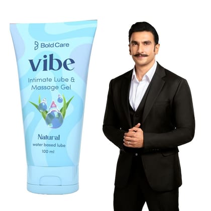 Bold Care Vibe Natural - Personal Lubricant for Men and Women - Water Based Lube - Skin Friendly Silicone and Paraben Free - No Side Effects-Bold Care Vibe Natural Personal Lubricant - Water Base