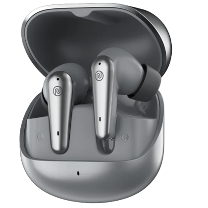 Noise Buds X Prime in-Ear Truly Wireless Earbuds with 120H of Playtime, Quad Mic with ENC, Instacharge (10 min = 200 min),Premium Dual Tone Finish, 11mm Driver, BT v5.3 Silver Grey