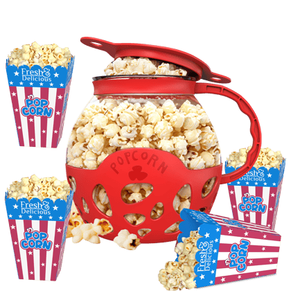 Enem Microwave Popcorn Maker With 4 Popcorn Box Free