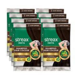 STREAX INSTA SHAMPOO HAIR COLOR dark brown