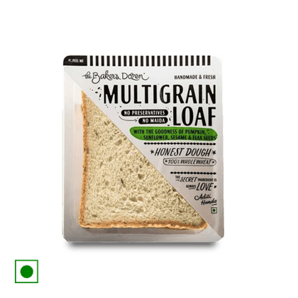 The Baker's Dozen Multigrain Loaf 100% Whole Wheat Bread, 230 gm Pack