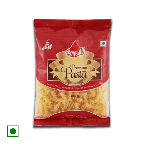 Bambino Premium Spirali Pasta, 500 gm Pouch