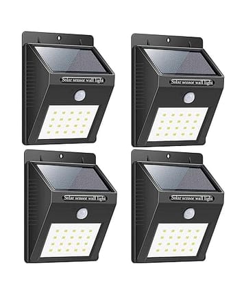 SMARTCAM 20LED Sunlight Control PIR Motion Sensor Solar Energy Street Light Yard Path Home Garden Solar Power lamp Wall Light (4PC)