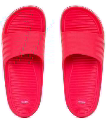 KHADIM - Red Mens Slide Flip Flop - None