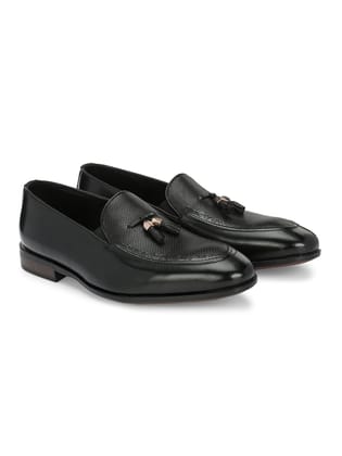 Egoss Formal Tassel Loafers For Men-6 / Black / Regular