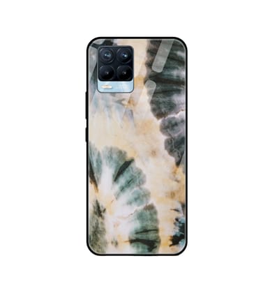 Black And Gold Tie Dye - Glass Case For Realme Models-Realme X