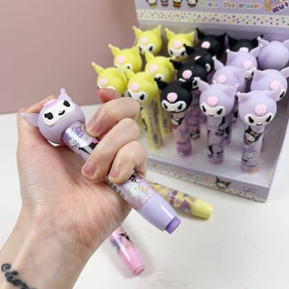 kawaii Sanrio Kuromi Push Eraser