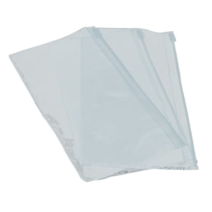 Plastic Pouches For Jewellery Multi Purpose [20x12 CM (8x4.5 Inch)] Rectangle Transparent Color (Pack of 5 pieces)-5 Pieces