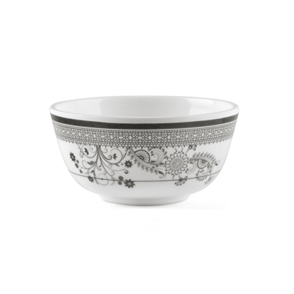 SUPERWARE | Pure Melamine | Bowl Set - Silver Lace 4" | 6 Nos. | Stain free, Glazed finish