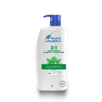 Head & Shoulders 2-In-1 Cool Menthol Anti Dandruff Shampoo + Conditioner, 1 L Bottle
