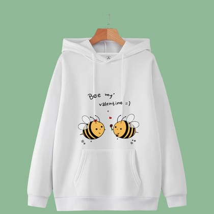 Bee My Valentine Unisex Hoodie-S - 42 / Black