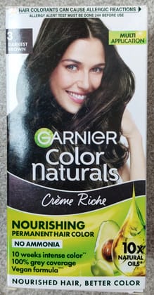 Garnier color naturals 3 darkest brown