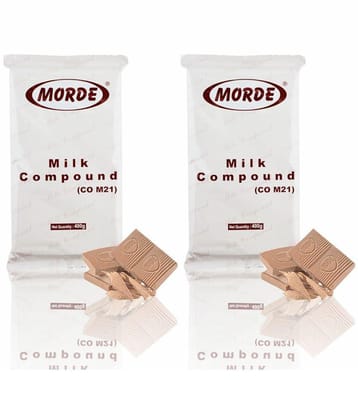 Morde Milk Chocolate Compound Slab (CO-M21) White Chocolate 400 g