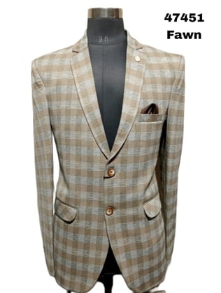 BALAJI CREATION Fawn Mens 1Pcs Blazer XL