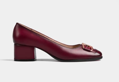 VALENCIA PUMPS IN WINE LEATHER-EU 36/UK 3