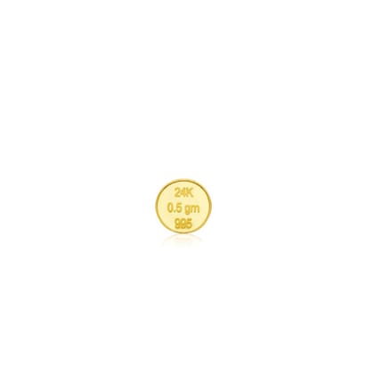 Dvara SmartGold Gold Coin Round (24K) 0.50 Gms