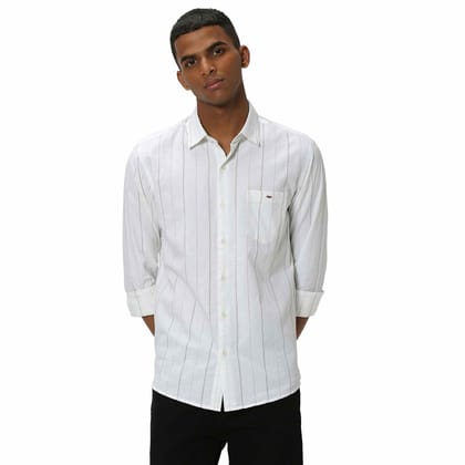 White & Black Pin Stripe Shirt