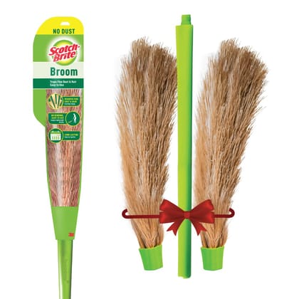 No-Dust Broom, Long Handle, Easy Floor Cleaning (Multi-use) | 1 Additional Refill Head