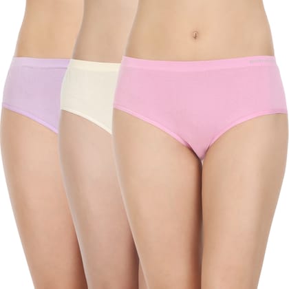 Bodycare women's combed cotton assorted Hipster Panty Pack of 3 ( 10C )