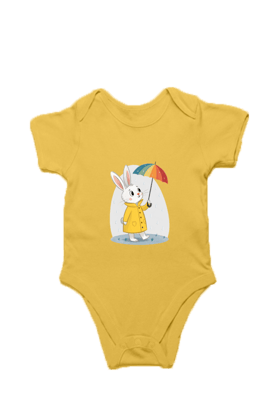 Bunny in Raincoat – Ready for a Rainy Day!-Yellow / 6-12Months