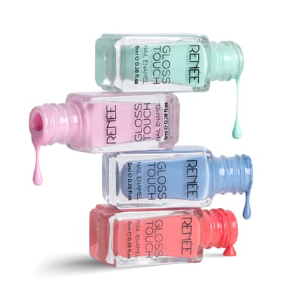 RENEE Gloss Touch N04 Vacay Vibes - Set of 4 Nail Enamels