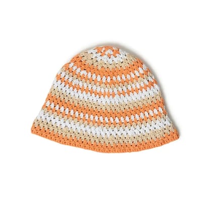 Kids Knitted Bucket Hat-12-24 M / Orange