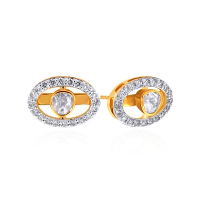 Senco Gold Radiant Vision Polki Diamond Studs