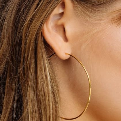 Bling Gold Hoops Earring