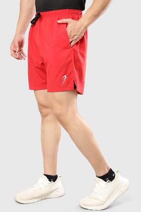 2 in 1 Compression Shorts Red-S