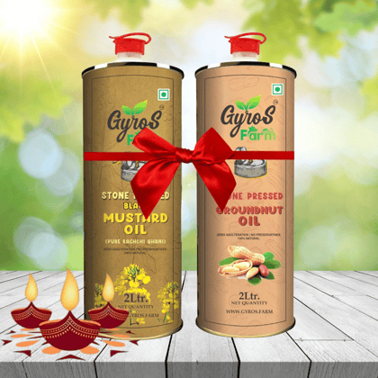 Stone Cold Pressed Black Mustard and Groundnut Oil Combo   | 2L + 2L  | Zero Adulteration| Sieve Filtered-2 Liter + 2 Liter