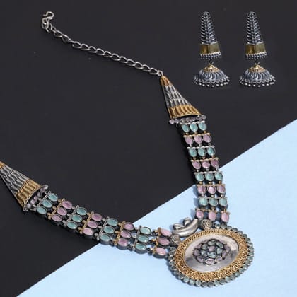 Rosalie Necklace Set-Multicolor