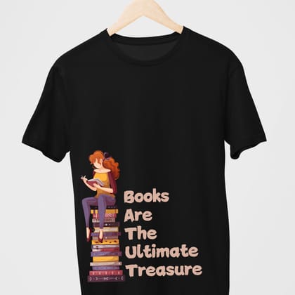 BOOKS ARE THE ULTIMATE TREASURE WITH SO MANY BOOKS-Black / S