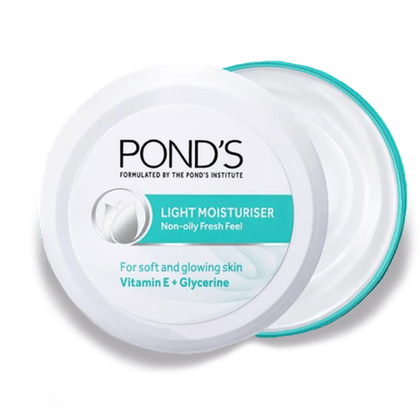 Pond's Light Moisturiser - With Vitamin E & Glycerine, For Non Oily Fresh Feel, 200 ml Tub