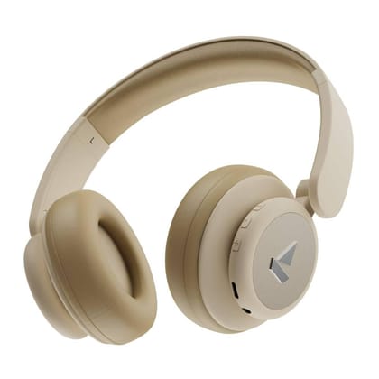 boAt Rockerz 450 Bluetooth On Ear Headphones with Mic, Upto 15 Hours Playback, Integrated Controls and Dual Modes- Hazel Beige