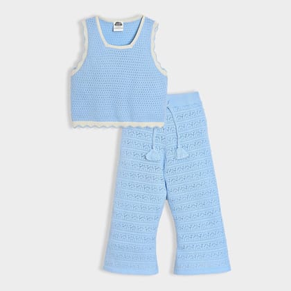 Happy Summer Ally Knitted T-Shirt & Pyjama Set-2-3 Y / Blue