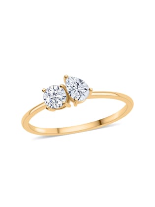 Toi Et Moi Lab Diamond Gold Ring-10 / 9K / Yellow Gold