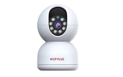 CP PLUS EZ-P51 5MP Resolution Smart Wi-fi CCTV Camera, 360° View, 2 Way Talk, Motion Tracking & Detection Alert, Advanced Night Vision, SD Card (Up to 256 GB), IR Distance 20Mtr- White