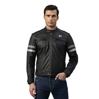 TVS-Leather Riding Jacket-Black