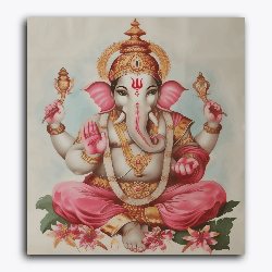 Ganesh Chaturthi Portrait-Without Frame / 18x20 inch / 24 Palette