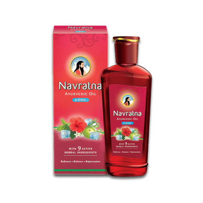 Navratna Ayurvedic Cool Hair Oil, 300 ml Bottle